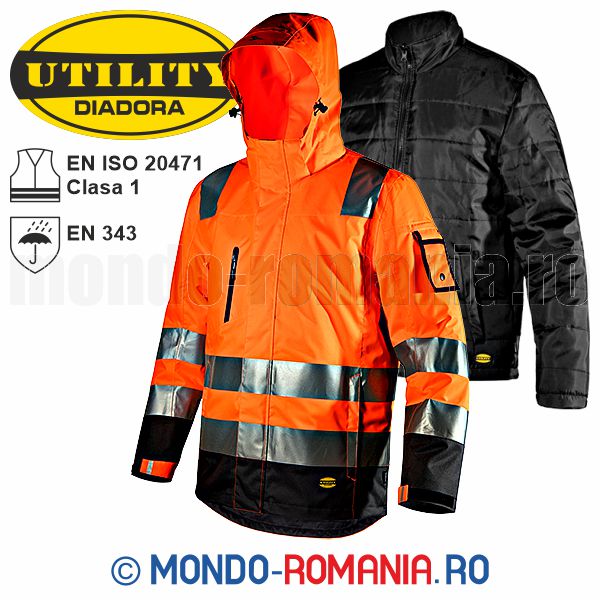 Echipament iarna - Scurta DIADORA HV reversibila, termoizolanta, reflectorizanta, impermeabila